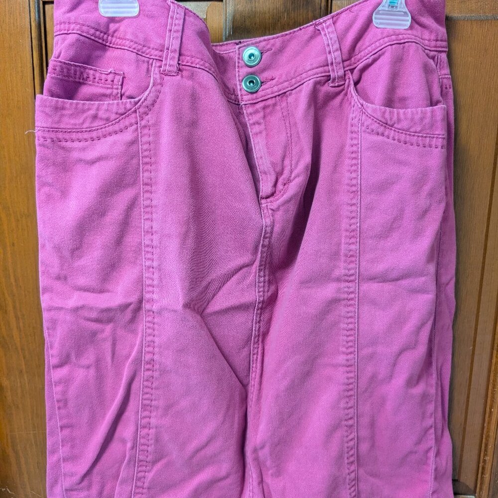 Cato Pink Midi Skirt with Front Seams
